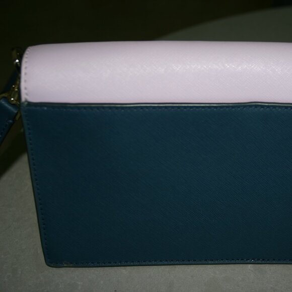 Kate Spade leather shoulder bag, dark blue/lavender/white - Picture 2 of 8